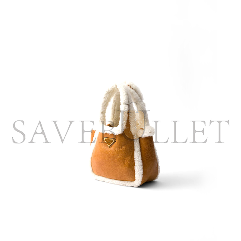 PRADA SHEARLING MINI HANDBAG 1BA349 (18*15.5*10cm) 